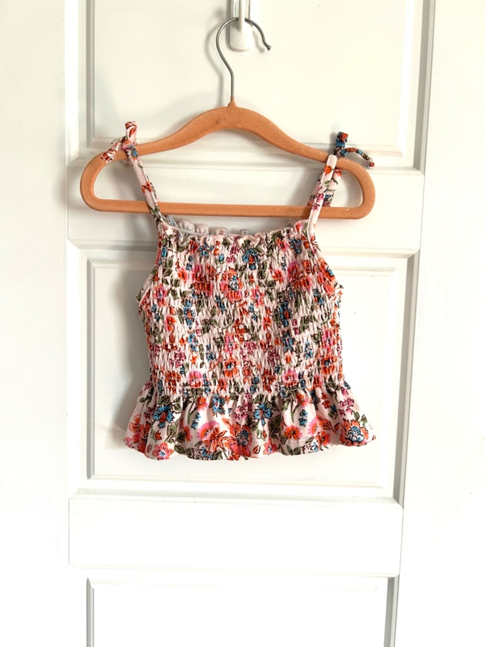 Btween 4T Floral Smocked Top & Wide-Leg Pants Set